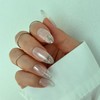 Transparent extension glitter handmade nail tips - 4. Transparent almond