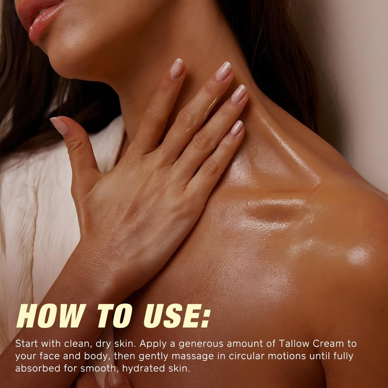 Beef Tallow Balm with Castor Oil & Raw Beeswax –