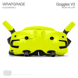 WRAPGRADE Skin Stickers Compatible with DJI Goggles 3 (Neon Yellow)