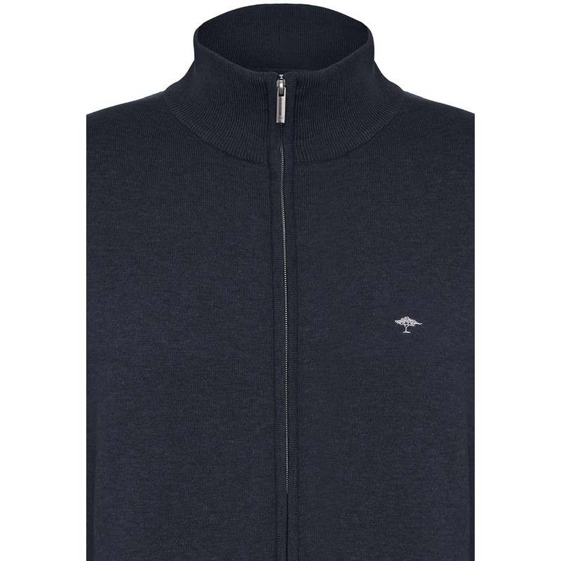 FYNCH-HATTON Men's Cardigan-Zip Cardigan, Night, XL EU, Night, XL