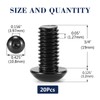1/4-20 x 3/4" Button Head Socket Cap Bolts Screws, 20Pcs