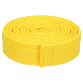 PATIKIL Taekwondo Colour Ranking Belt 1.5 Inches x 8.5 Ft 2.6 m Polyester Martial Arts Judo Karate Belt for Teaching Practice Yellow