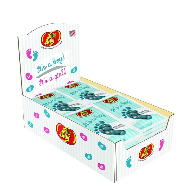 Jelly Belly "It's a Boy" Jelly Beans, Jewel Berry Blue Flavor, 1-oz, 24 Pack