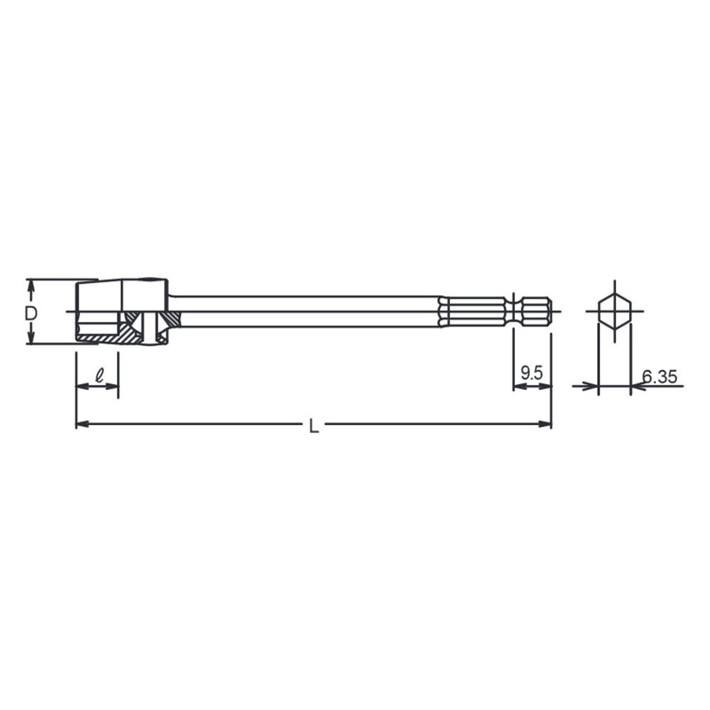 Yamashita Industrial Laboratory Koken 1/4 (6.35 mm) H Universal Nut