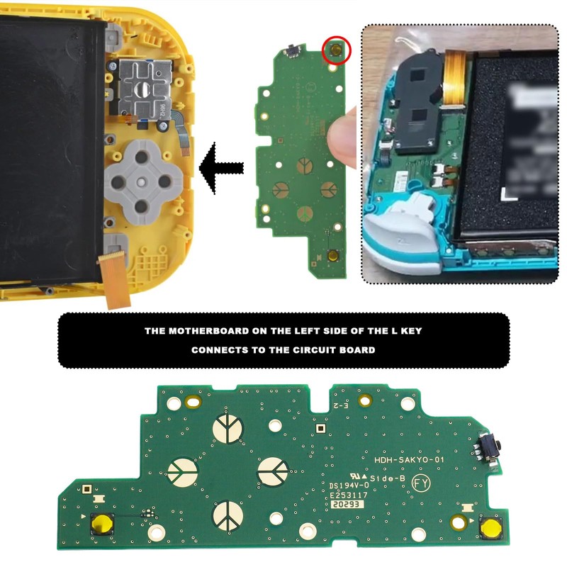 YINETTECH Left Side L Button Board HDH-SAKYO-01 PCB Game Motherboard