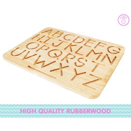 Montessori Uppercase - Birthday Gifts - Playroom Gifts - Tracing Board - Montessori Toys for Home and Classroom - Montessori Toys for Toddlers - Wooden Board Waldorf