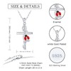 925-Sterling-Silver Cross Necklace for Women - Cute Red Ladybug Necklaces