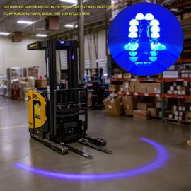 [2 Pack] Fuguang LED Forklift Lights Blue Arc Forklift Safety Light Warehouse Safe Warning Lights 10V-100V (Blue 2 Pack)
