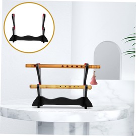 NOLITOY Household Flute Storage Holder Elegant Wooden Display Stand for Flute and Desktop Organizer Simple Design for Music and Collectors