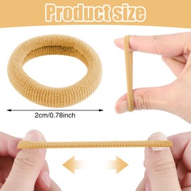 Pack of 200 Women's Mini Hair Bobbles Girls in Black and Colour Gradient in Coffee Colour, Baby Hair Scrunchies Metal Free for Girls Ponytail