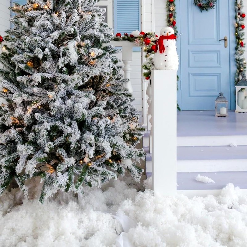 Artificial Snow Christmas Decorations Fluffy Fake Snow Christmas Blanket