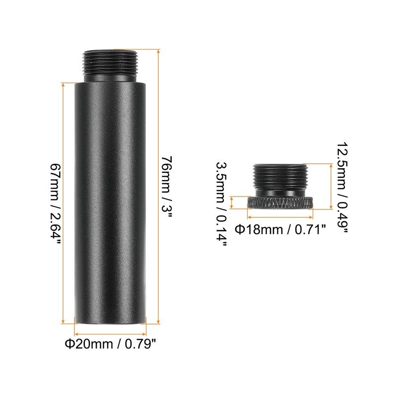 sourcing map 1 Set Microphone Stand Extension Tube 5/8 Thread