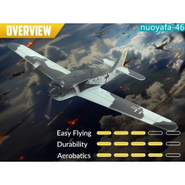 Volantex RC US Volantex 2.4G 4CH WWII FW190 Fighter 400mm Wing RC Airplane 6-Axis RTF Glider