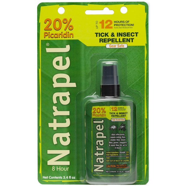 Natrapel Picaridin Insect Repellent 3.4 oz Pump Spray – 12 Hour Bug Repellent Repels Mosquitoes, Ticks and More