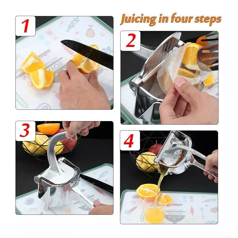 Blandar Exprimidor Prensa Naranja Citrico Manual Acero Inoxidable