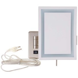 Jerdon JRT710NL 6.5-Inch by 9-Inch LED Lighted Wall Mount Rectangular Makeup Mirror, Nickel Finish