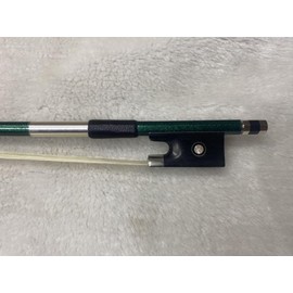 yinfeel 1pcs of 4/4 carbon fiber violin bow,blue,pink,green,white,coffee coulour white horse hair for adult (green)