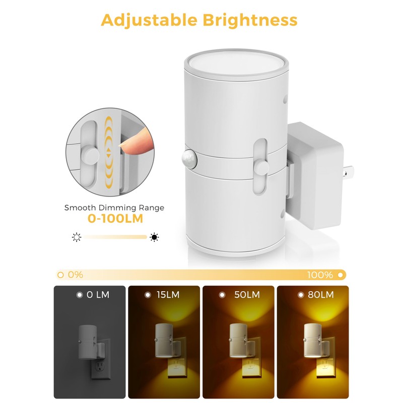 L LOHAS LED Motion Sensor Night Light, Amber Night Light,