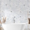 WENMER Ocean Wallpaper Peel and Stick 17.3" X 118" White