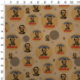 GRAPHICS & MORE Abraham Drinkin' Lincoln Drinking Funny Humor Premium Kraft Gift Wrap Wrapping Paper Roll