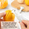 iziusy 2 Pcs Stainless Steel Orange Peeler Citrus Peeler Fruit
