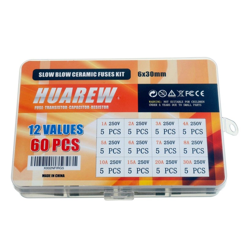 HUAREW 12 values 60 pieces 6x30 mm 1A 2A 3A