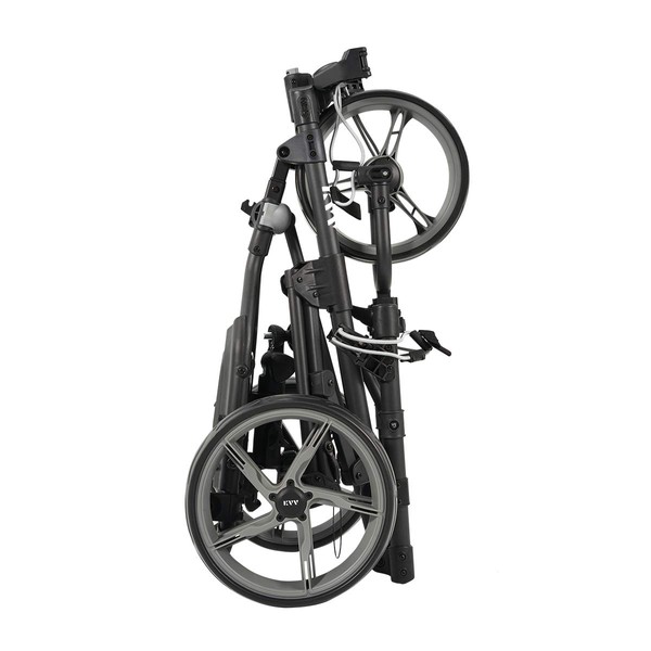 KVV 3 Wheel Foldable/Collapsible Golf Push Cart-with Foot Brake-One Step to Open and Close
