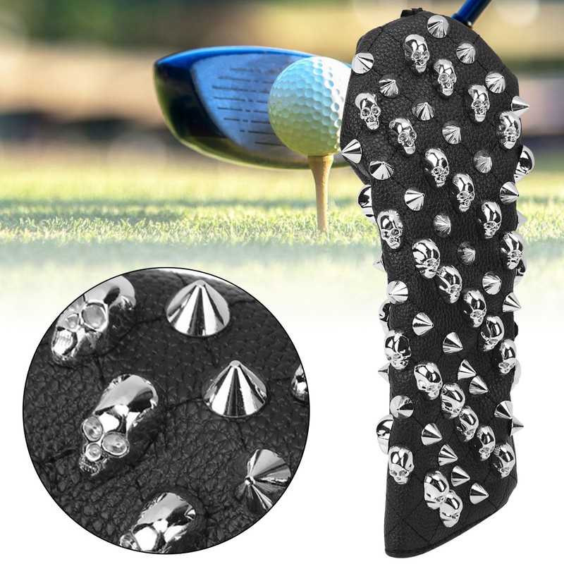 PU Waterproof Golf Putter Cover Club Protection Headcover Supplies Skull
