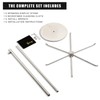 bjewego Rotating Keychain Display Stand - Height-adjustable Brushed Silver Metal