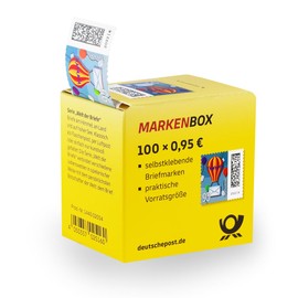 Albellion Pack of 100 0.95 Euro Mint Stamps in Stamp Box Frankaturware (Motif: World of Letters) Roll