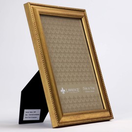 Lawrence Frames Classic Bead Picture Frame, 5x7, Gold
