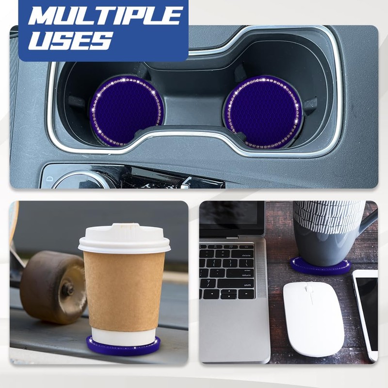 Car Cup Coaster, 2.75 Inch Silicone Non-Slip Shockproof Cup Holder