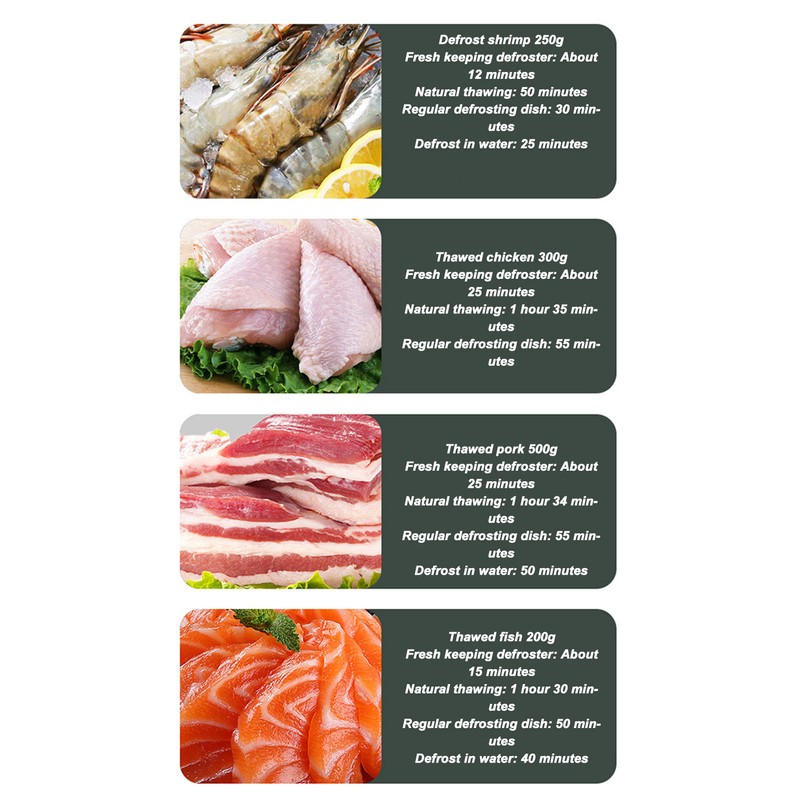 Household Defrosting Box Large Capacity Double Layer Drain Timing USB