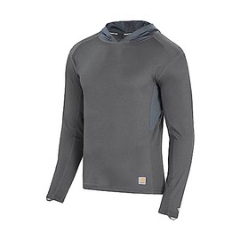 Carhartt Men's Force Midweight Micro-Grid Base Layer Hoodie, Asphalt, X-Large