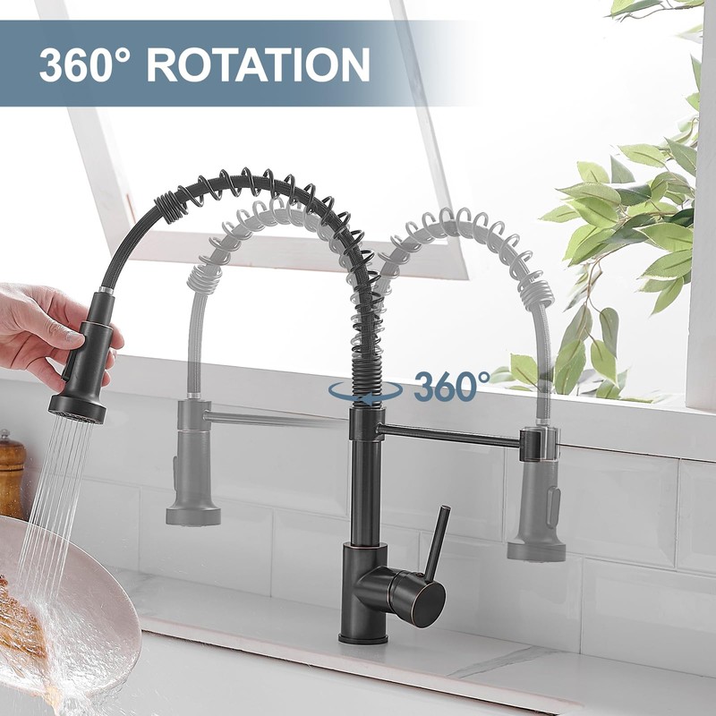 Oil Rubbed Bronze Kitchen Faucet,AIMADI Commercial Single Handle Single Hole