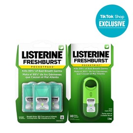 Listerine TikTok Shop Duo Pack, PocketPaks Fresh Breath Strips & Pocketmist Fresh Breath Spray (Available in Cool Mint and Freshburst Flavors):_Freshburst PocketPaks and Pocketmist