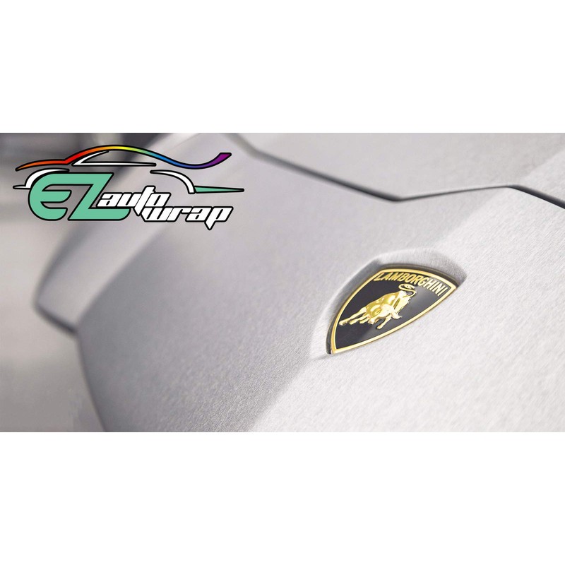 SILVER BRUSHED ALUMINUM VINYL WRAP 12" X 60" PROFESSIONAL GRADE