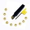 Zouzmin RCMT10T3M0 10pcs Carbide indexable Turning Insert with 5/8" SRDCN1616H10