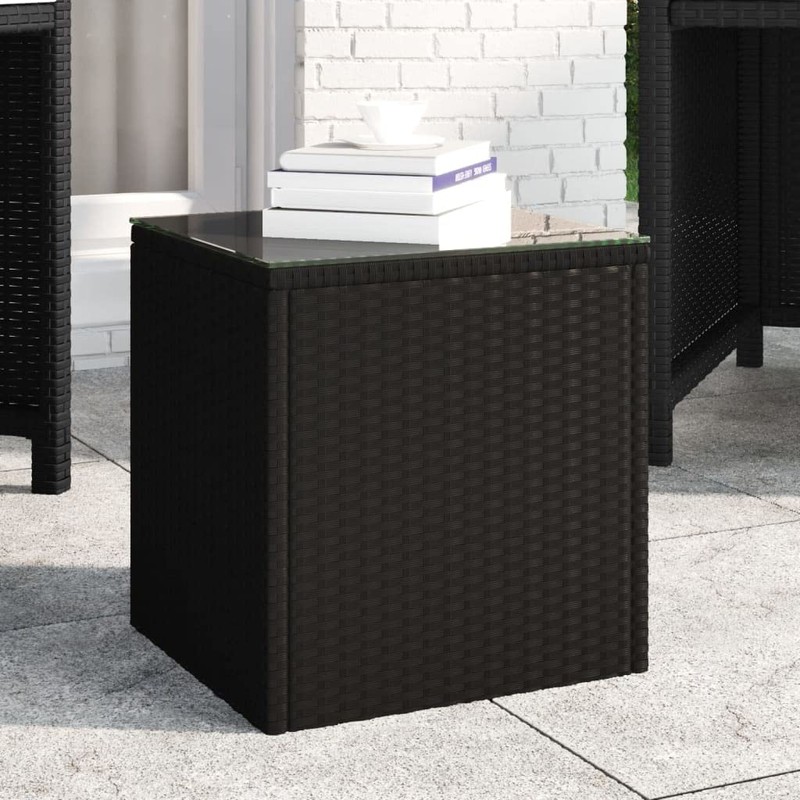 vidaXL Side Table - Durable and Convenient 15.7"x14.6"x15.9" Black Poly
