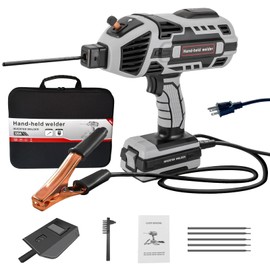 Handheld Welder Machine, 110V Portable Welding Machine with IGBT Inverter, 5-Level Current Adjustment (20-120A), Handheld ARC Welder for 1/16"-1/8" Rods, Includes Carrying Case & Welding Rods