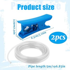 WEZCHUGHAOL PTFE Tube – Premium Teflon Tubing for 3D Printers (5m with Cutter, 2.5mm ID × 4mm OD)