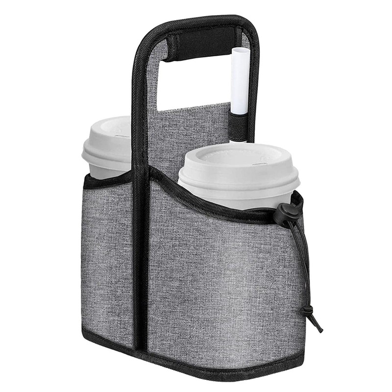 Odavom 2 Cups Foldable Drink Carrier - Portable Reusable Travel