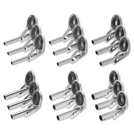 Top Guide, Rod Guide, Stainless Steel, Fishing Rod, Tip, Repair, 18 Piece Set, 6 Sizes (0.03 - 0.08 inches (0.9 - 2.0 mm)