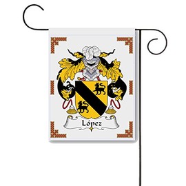 Lopez Coat of Arms/Lopez Family Crest 11 X 15 Garden Flag – Made in the U.S.A.