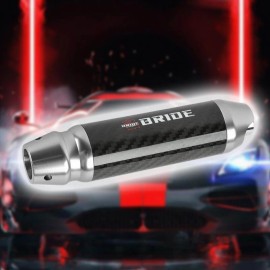 JDM BRIDE Carbon Fiber Aluminum Silver Universal Automatic Car Gear Shift Knob 5"