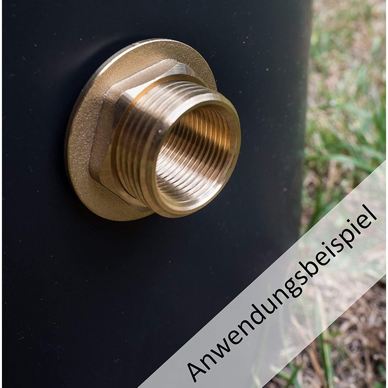 Varile 1 inch brass tank feed-through, thread fitting