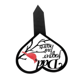 CIYODO Cemetery Heart Shaped Memorial Stake Metal Grave Marker Elegant Decoration for Honoring Loved Lightweight and Easy to Install Memorial Decor