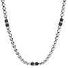 Fossil Necklace for Men Dress, Length: 450mm + 50mm Silver