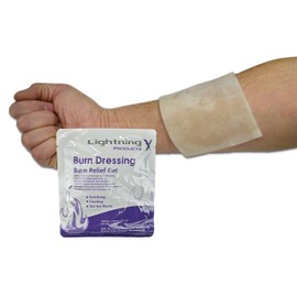 Lightning X Cooling Burn Relief Gel 4" x 4" Burn Dressing Sterile Trauma Hydrogel