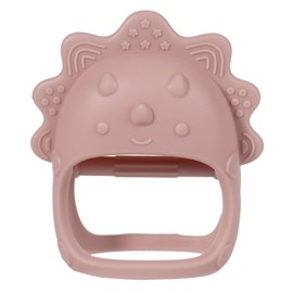 Silicone Teething Toy, Baby Hand Chew Toy Soft Textured Teething Mitten, Easy to Hold, Soothing Sore Gums (Rose Pink)